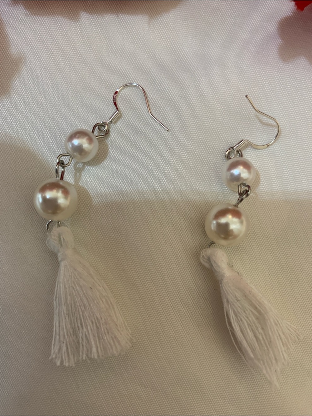Brand New genuine silver 925 hooks pearl earrings